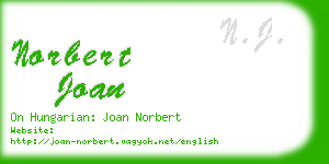 norbert joan business card